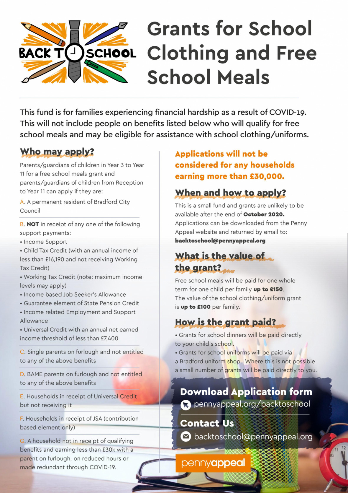 020920 grants for clothing & free school meals